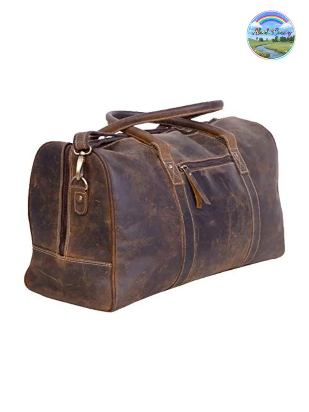 Genuine Leather Travel Duffle Bag, Cabin Carry-On for Men and Women, 20